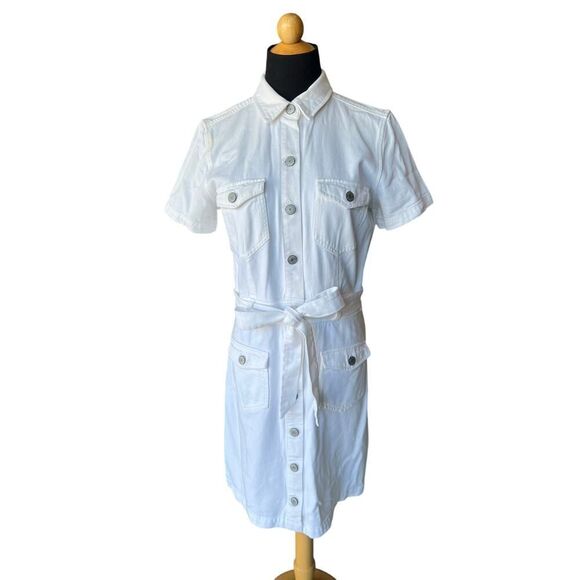 RAILS DANICA WHITE DENIM DRESS SIZE S - Picture 5 of 10